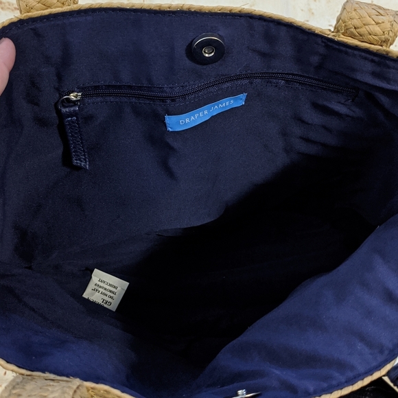 🆕 SALE Draper James Straw Bag with Floral Scarf - Picture 7 of 12